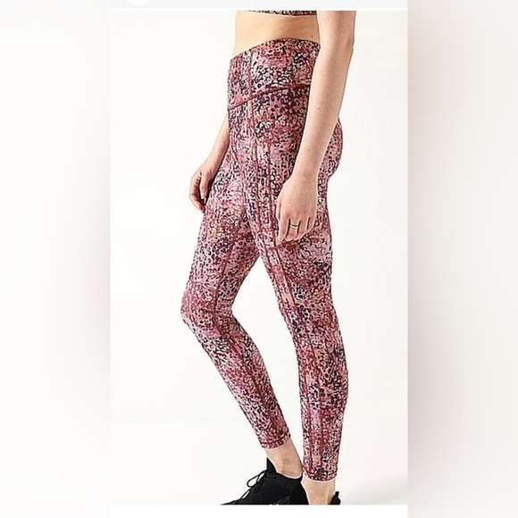 Athleta Pink Snakeskin Leggings for Active Wear - Picture 9 of 11